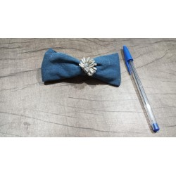 Broche para pelo de jean con forma de moño